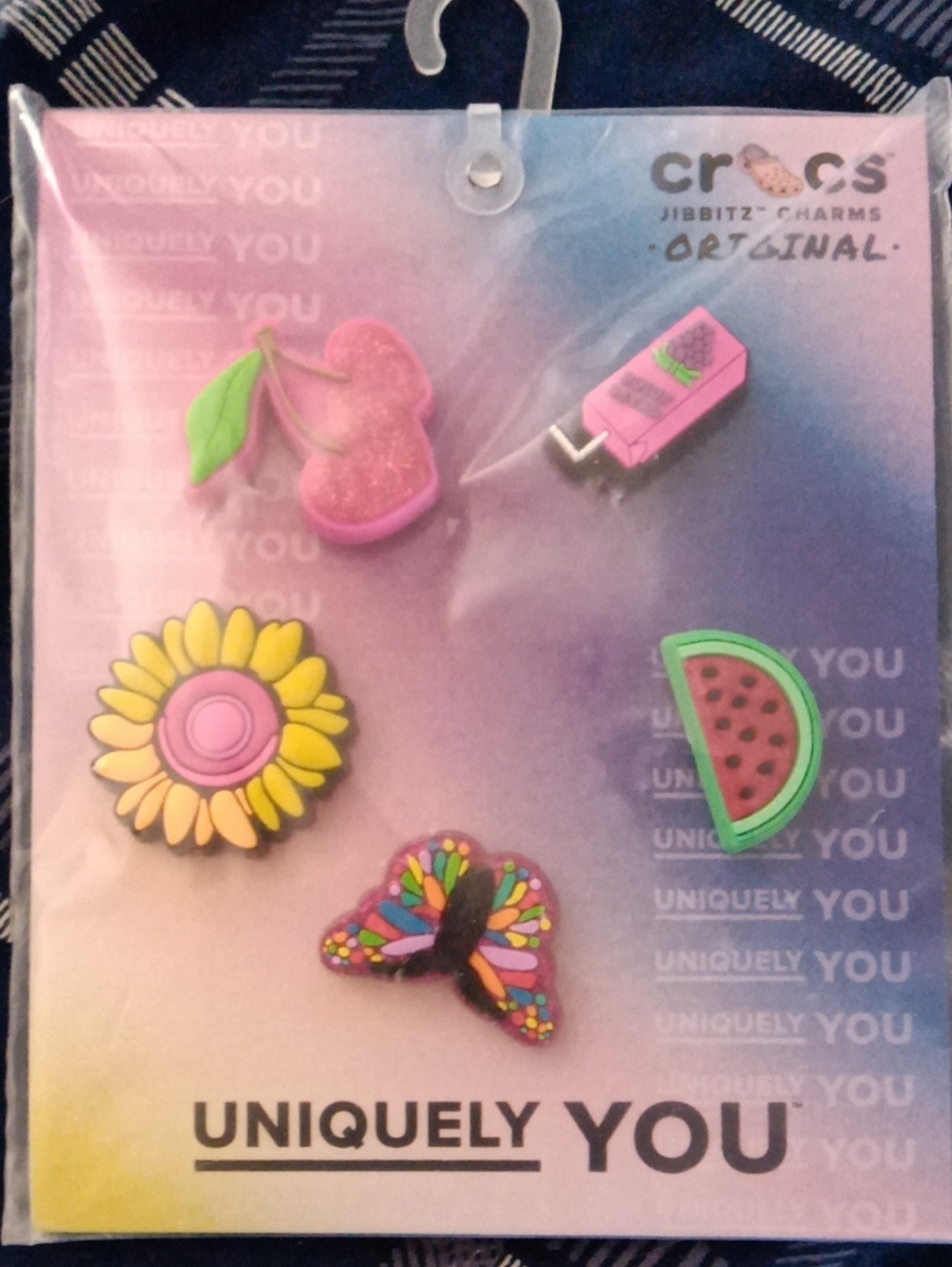 Crocs Jibbitz Charms Pack — Pink Cherry, Sunflower, Butterfly, Watermelon & More